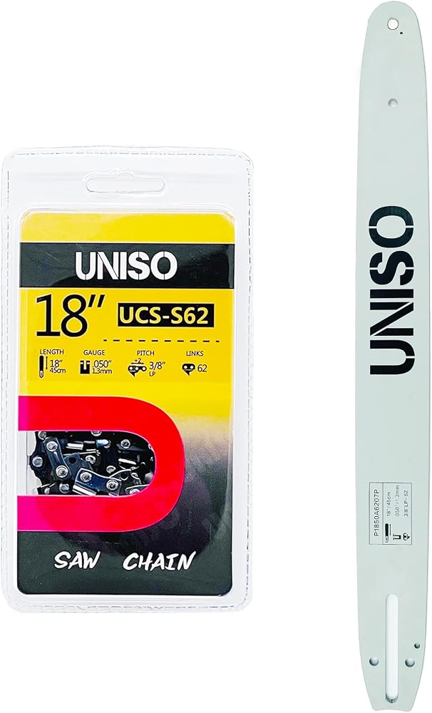 18" Guide Bar + Chain Oregon 180SDEA041 bar · S62 (91PX062G) chain